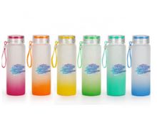 Load image into Gallery viewer, Gradient Color Frosted Glass Water Bottle