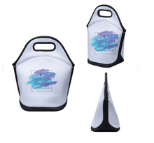 Load image into Gallery viewer, Large Neoprene Lunch Tote for Sublimation with Black Sides and Bottoms