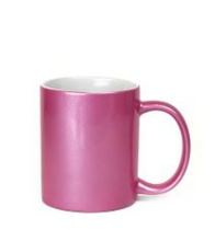 Load image into Gallery viewer, Metallic Pink Ceramic Sublimation Coffee Mug - 11oz