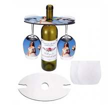 Load image into Gallery viewer, 3 -Piece Sublimation Wine Caddy Set