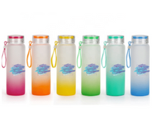 Load image into Gallery viewer, Gradient Color Frosted Glass Water Bottle
