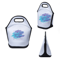 Load image into Gallery viewer, Large Neoprene Lunch Tote for Sublimation with Black Sides and Bottoms
