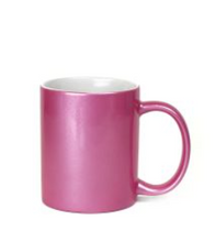 Load image into Gallery viewer, Metallic Pink Ceramic Sublimation Coffee Mug - 11oz
