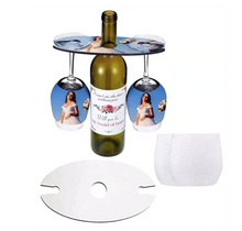 Load image into Gallery viewer, 3 -Piece Sublimation Wine Caddy Set
